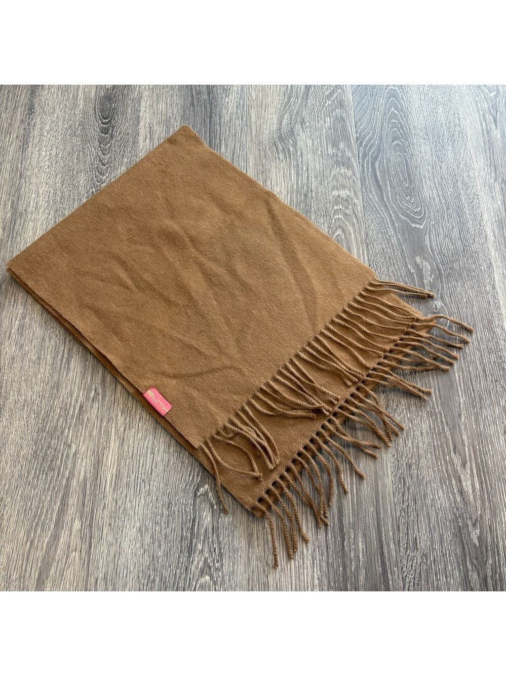 Kuna Soft Elegant Brown Scarf with Fringe